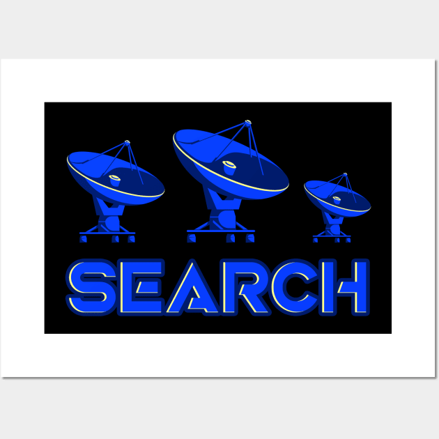 Radio Telescopes Search Extraterrestrial Life Wall Art by Foxxy Merch